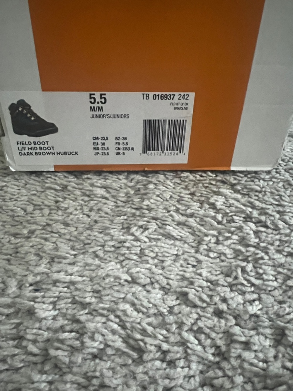 Timberland Brown and Green Leather Hiking Boots